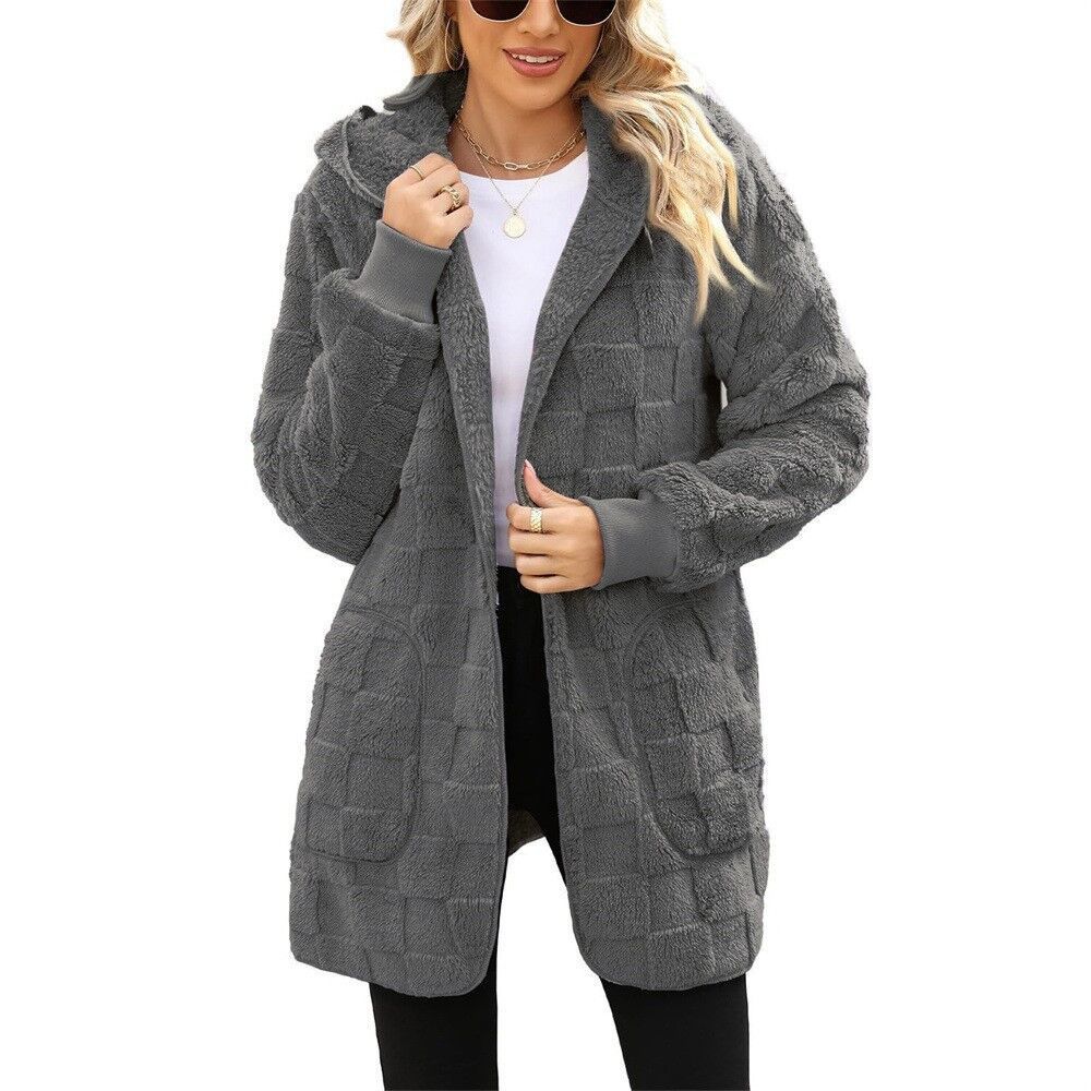 ☃️ DÁMSKA KOCKOVANÁ FLEECOVÁ BUNDA ❄️ [S-5XL] | NOVÝ MODEL ZIMNÉ KOLEKCIE 🌸🧣