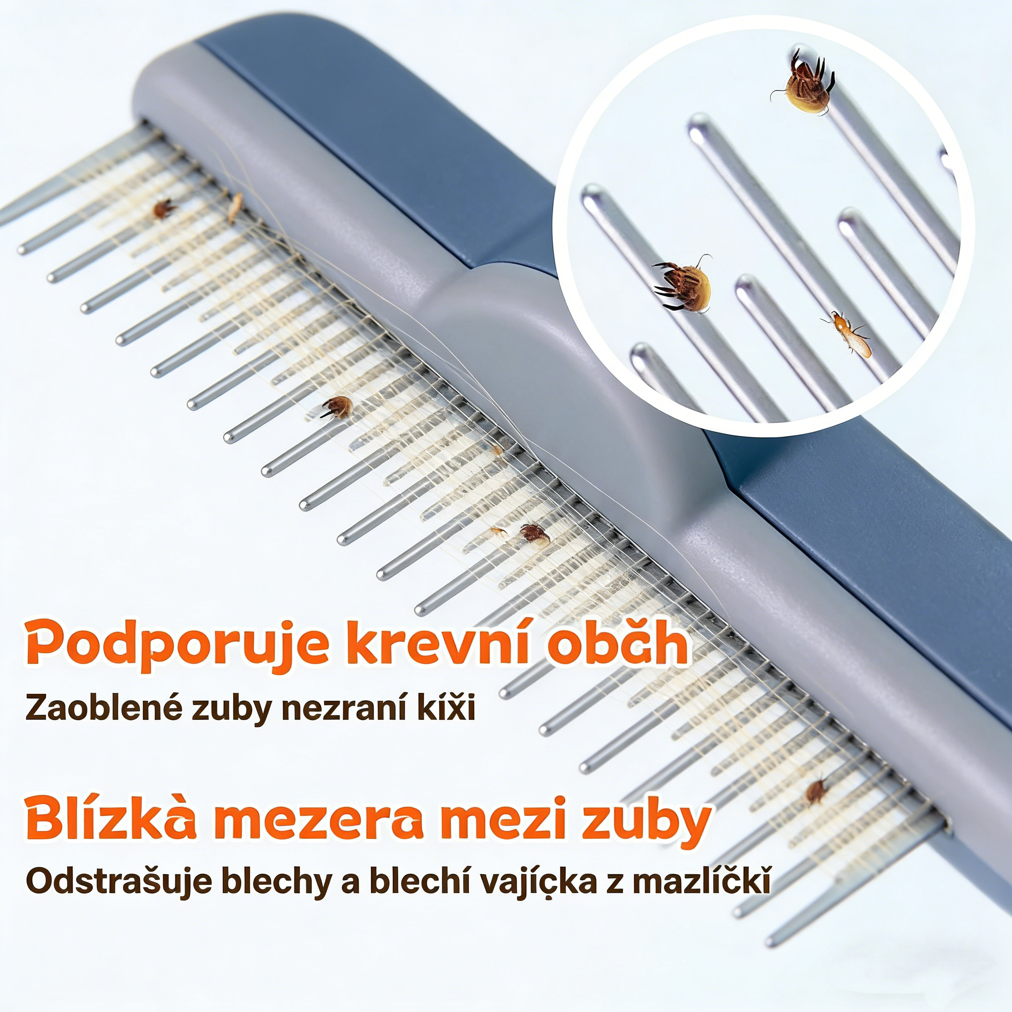 🪒Samočisticí kartáč 🧼 proti blechám