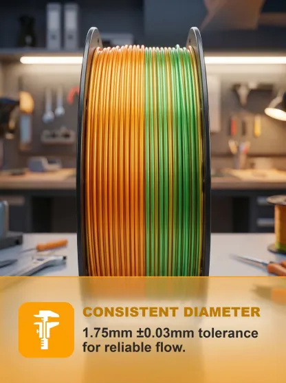 Beginner-Friendly Silk Dual-Color PLA Filament 1.75mm, 250g | Kriofy K250-PLA