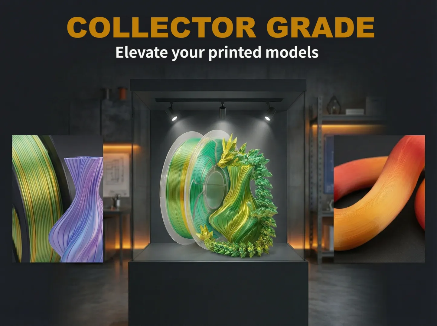 Beginner-Friendly Silk Dual-Color PLA Filament 1.75mm, 250g | Kriofy K250-PLA