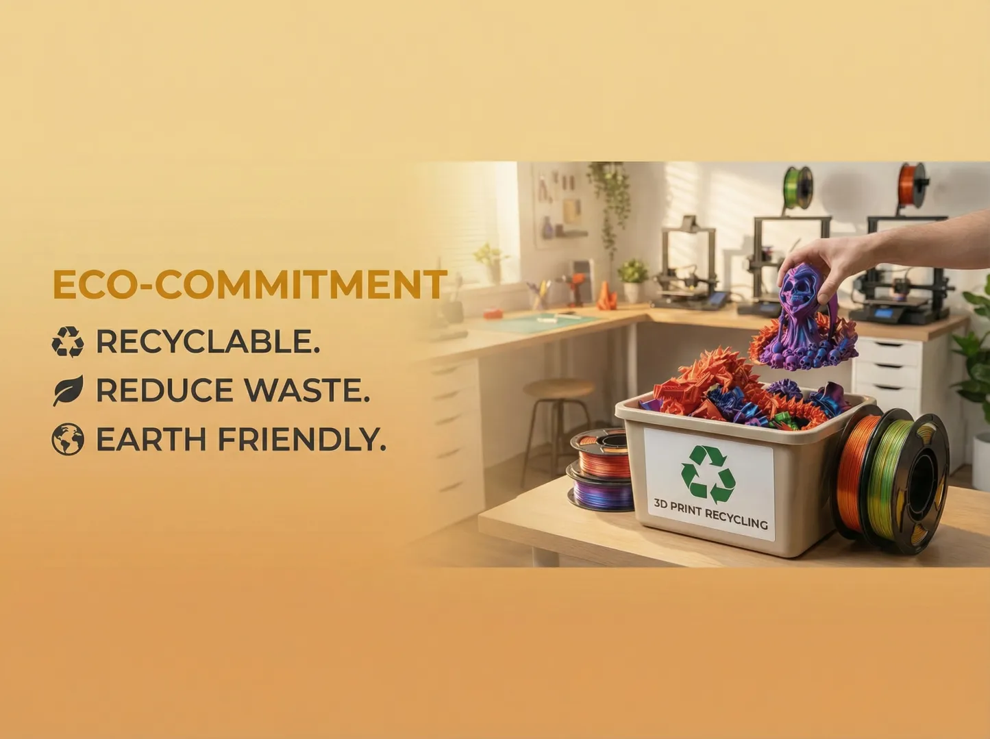 Beginner-Friendly Silk Dual-Color PLA Filament 1.75mm, 250g | Kriofy K250-PLA