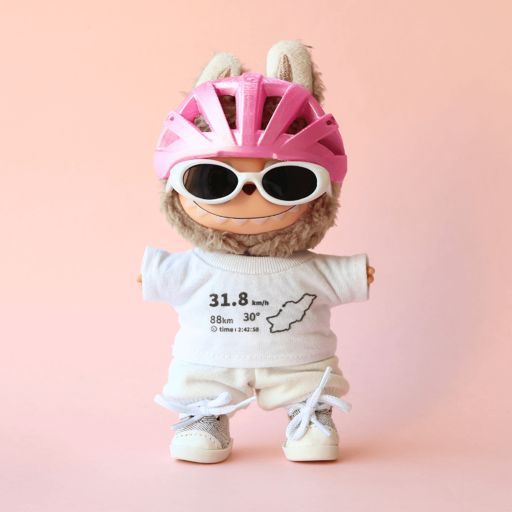 Cycling Outfit 5-Piece Set for Labubu (with helmet)