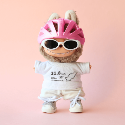 Cycling Outfit 5-Piece Set for Labubu (with helmet)