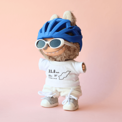 Cycling Outfit 5-Piece Set for Labubu (with helmet)