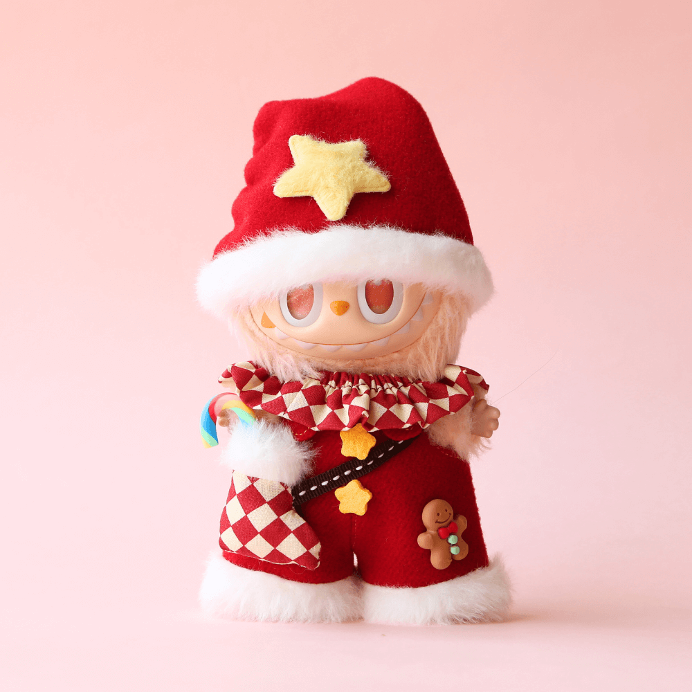 Festive Christmas Costume Set (3-piece) for Labubu