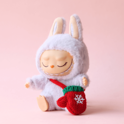 Christmas Knit Gloves For Labubu