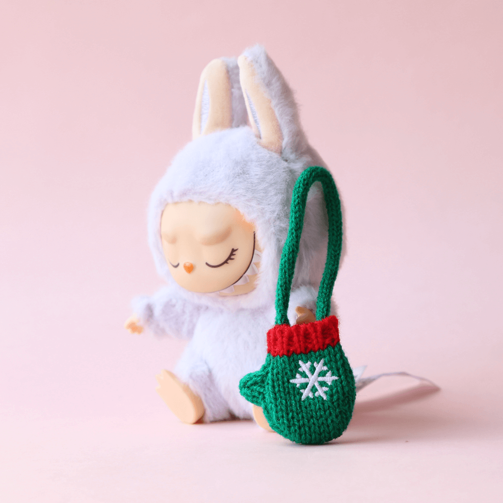 Christmas Knit Gloves For Labubu