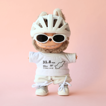Cycling Outfit 5-Piece Set for Labubu (with helmet)