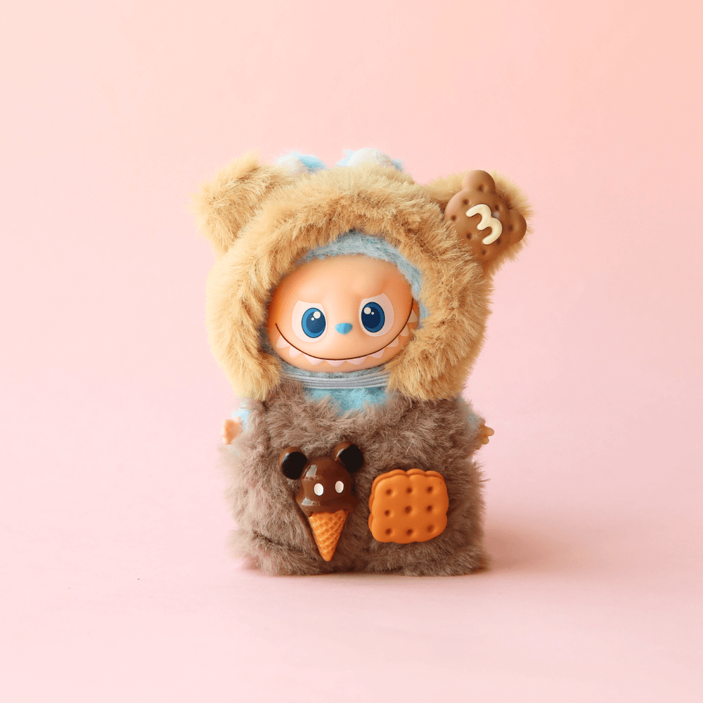 Bear Costume Faux Mink Fur 2-Piece Set for Labubu 4.0-pin for love