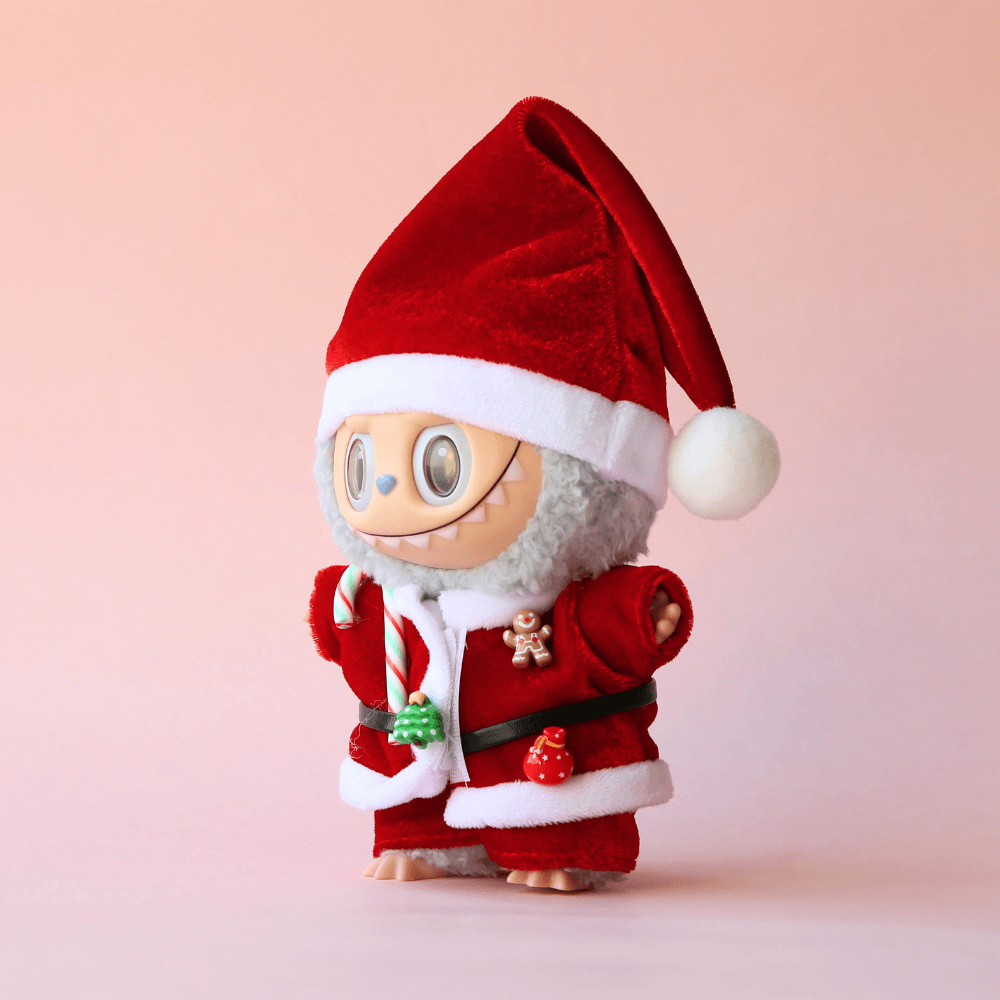 Santa Costume Set (3-piece) for Labubu