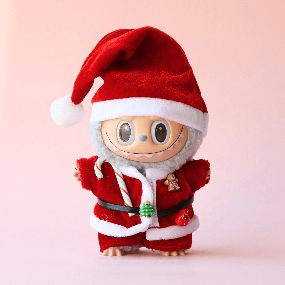 Santa Costume Set (3-piece) for Labubu