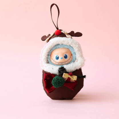 Fluffy Christmas Sleeping Bag For labubu 4.0 - pin for love