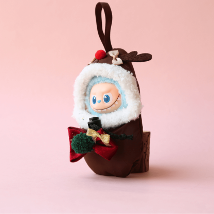 Fluffy Christmas Sleeping Bag For labubu 4.0 - pin for love