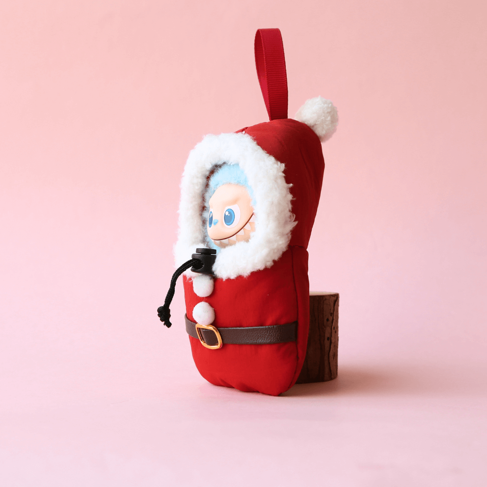 Fluffy Christmas Sleeping Bag For labubu 4.0 - pin for love