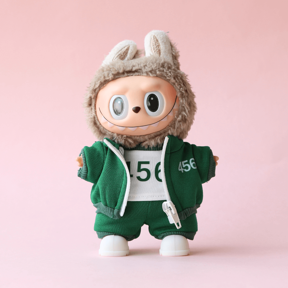 Squid Game Men’s Tracksuit Costume (4-Piece Set) for Labubu