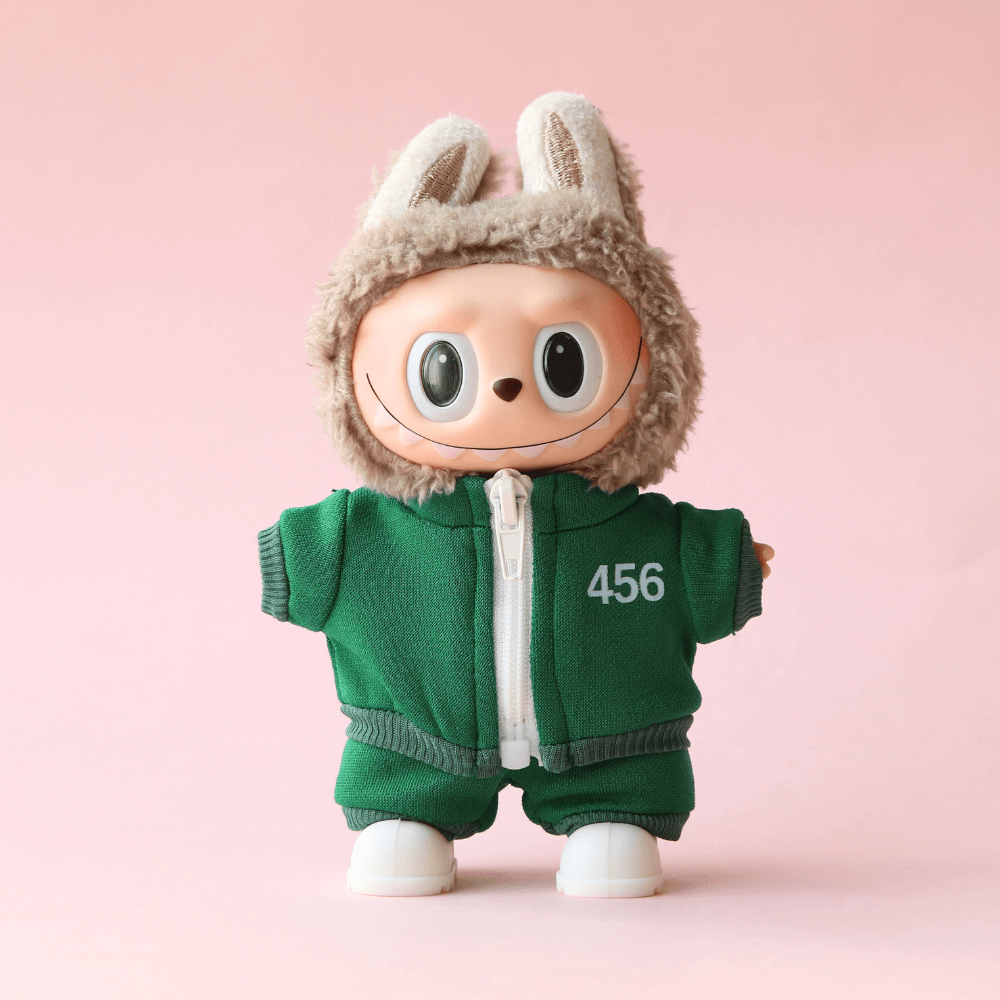 Squid Game Men’s Tracksuit Costume (4-Piece Set) for Labubu