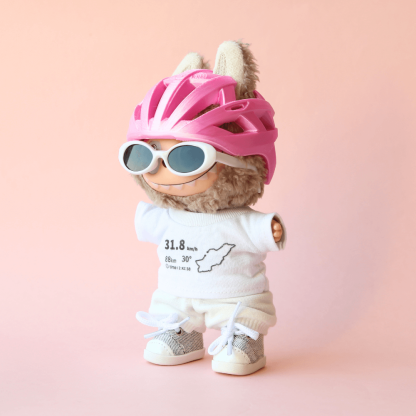 Cycling Outfit 5-Piece Set for Labubu (with helmet)