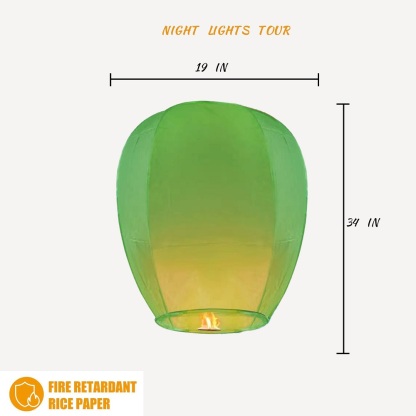 30 Multicolored Chinese Paper Sky Lanterns
