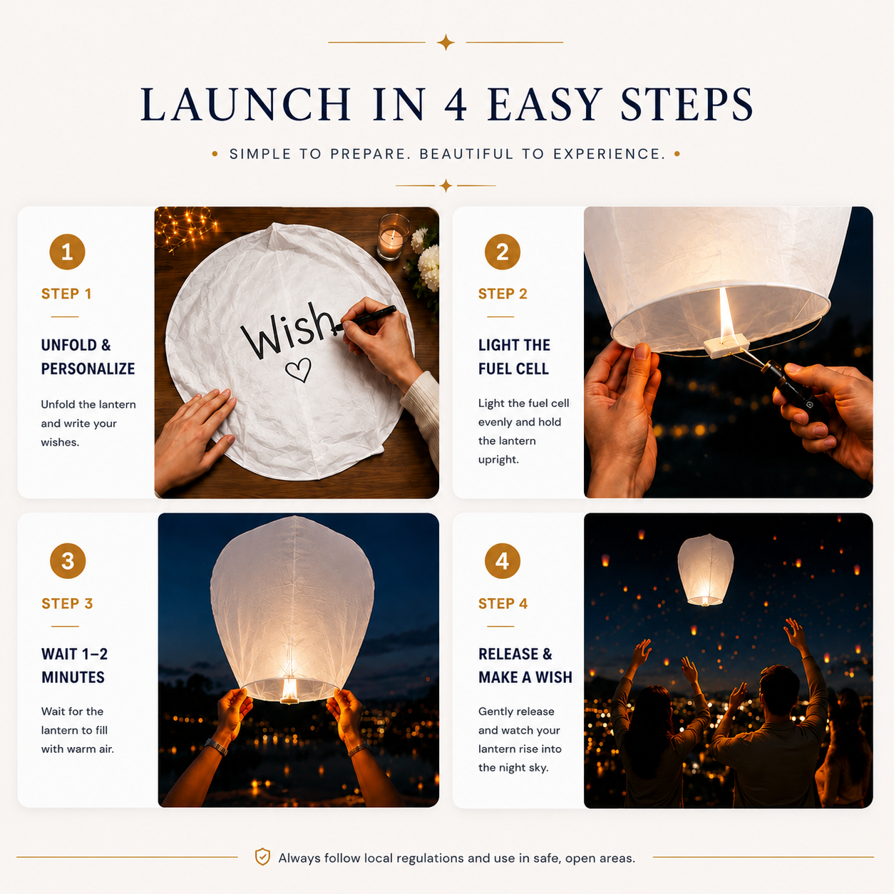10 Pack White Chinese Paper Sky Lanterns