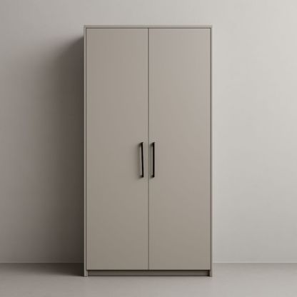 Armadio rettangolare doppia anta MDF Beige 200x100x50 cm