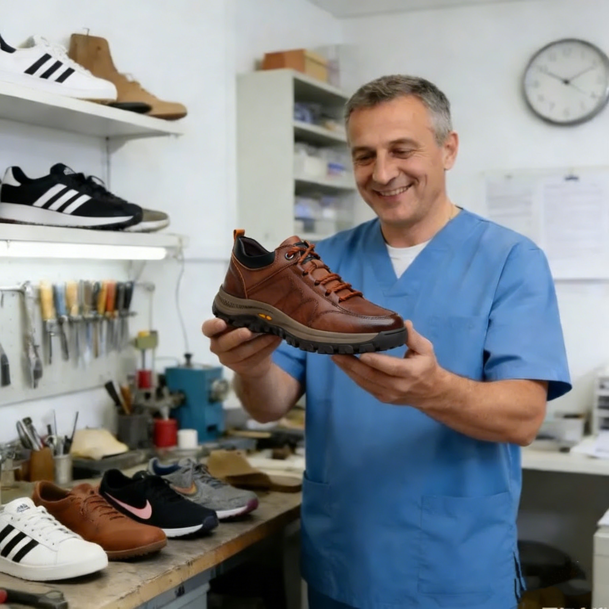 🔴 Ręcznie szyte włoskie buty skórzane ✅ Buty ortopedyczne z obsługą sztucznej inteligencji + wsparcie kostki 🦶 Odpowiednie dla osób z problemami stóp!