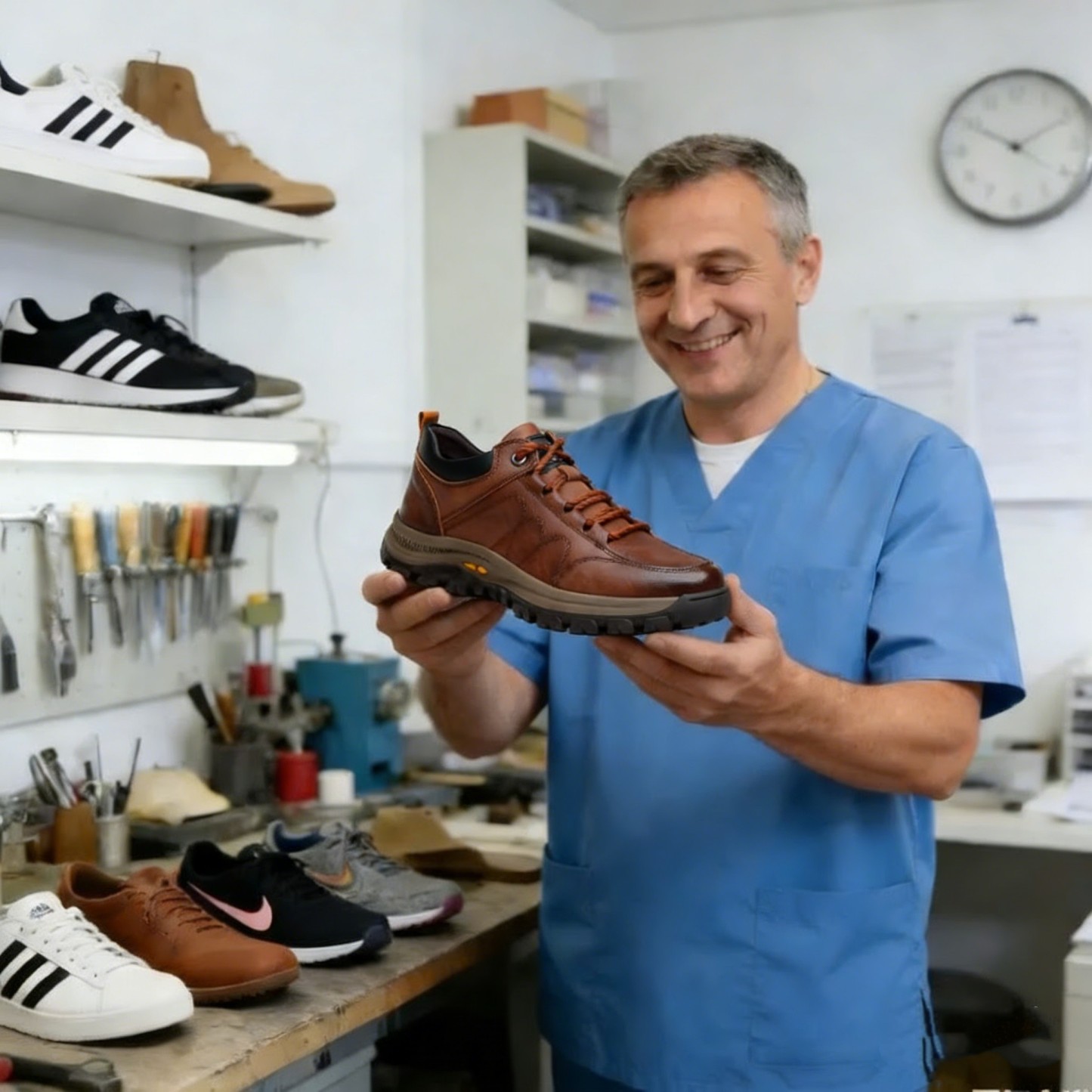 🔴 Ręcznie szyte włoskie buty skórzane ✅ Buty ortopedyczne z obsługą sztucznej inteligencji + wsparcie kostki 🦶 Odpowiednie dla osób z problemami stóp!