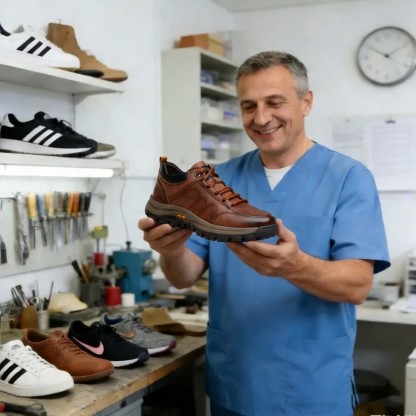 🔴 Ręcznie szyte włoskie buty skórzane ✅ Buty ortopedyczne z obsługą sztucznej inteligencji + wsparcie kostki 🦶 Odpowiednie dla osób z problemami stóp!