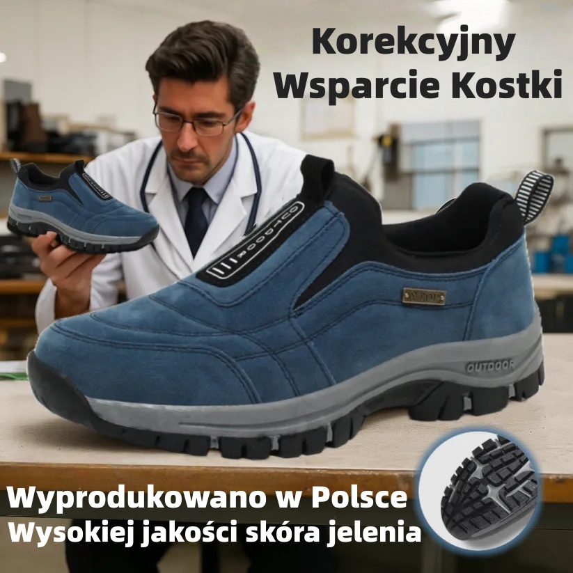 ✅Wysokiej jakości buty ze skóry jelenia🦶Łagodzą ból stóp i zapalenie powięzi - Wodoodporne i antypoślizgowe🔴Buty ortopedyczne