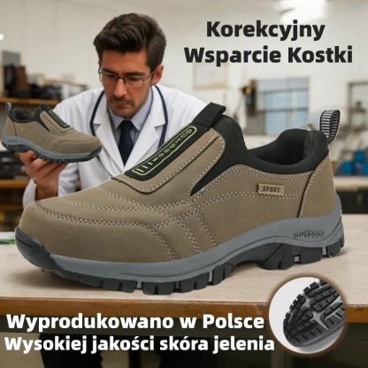 ✅Wysokiej jakości buty ze skóry jelenia🦶Łagodzą ból stóp i zapalenie powięzi - Wodoodporne i antypoślizgowe🔴Buty ortopedyczne