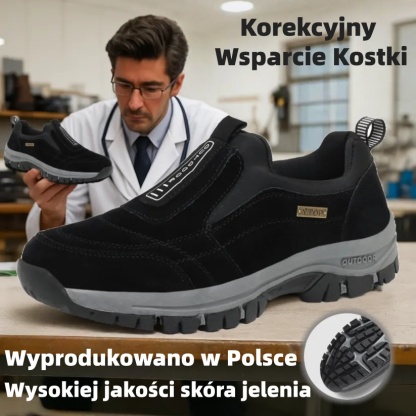 ✅Wysokiej jakości buty ze skóry jelenia🦶Łagodzą ból stóp i zapalenie powięzi - Wodoodporne i antypoślizgowe🔴Buty ortopedyczne