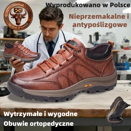 🔴 Ręcznie szyte włoskie buty skórzane ✅ Buty ortopedyczne z obsługą sztucznej inteligencji + wsparcie kostki 🦶 Odpowiednie dla osób z problemami stóp!