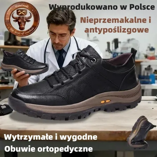 🔴 Ręcznie szyte włoskie buty skórzane ✅ Buty ortopedyczne z obsługą sztucznej inteligencji + wsparcie kostki 🦶 Odpowiednie dla osób z problemami stóp!