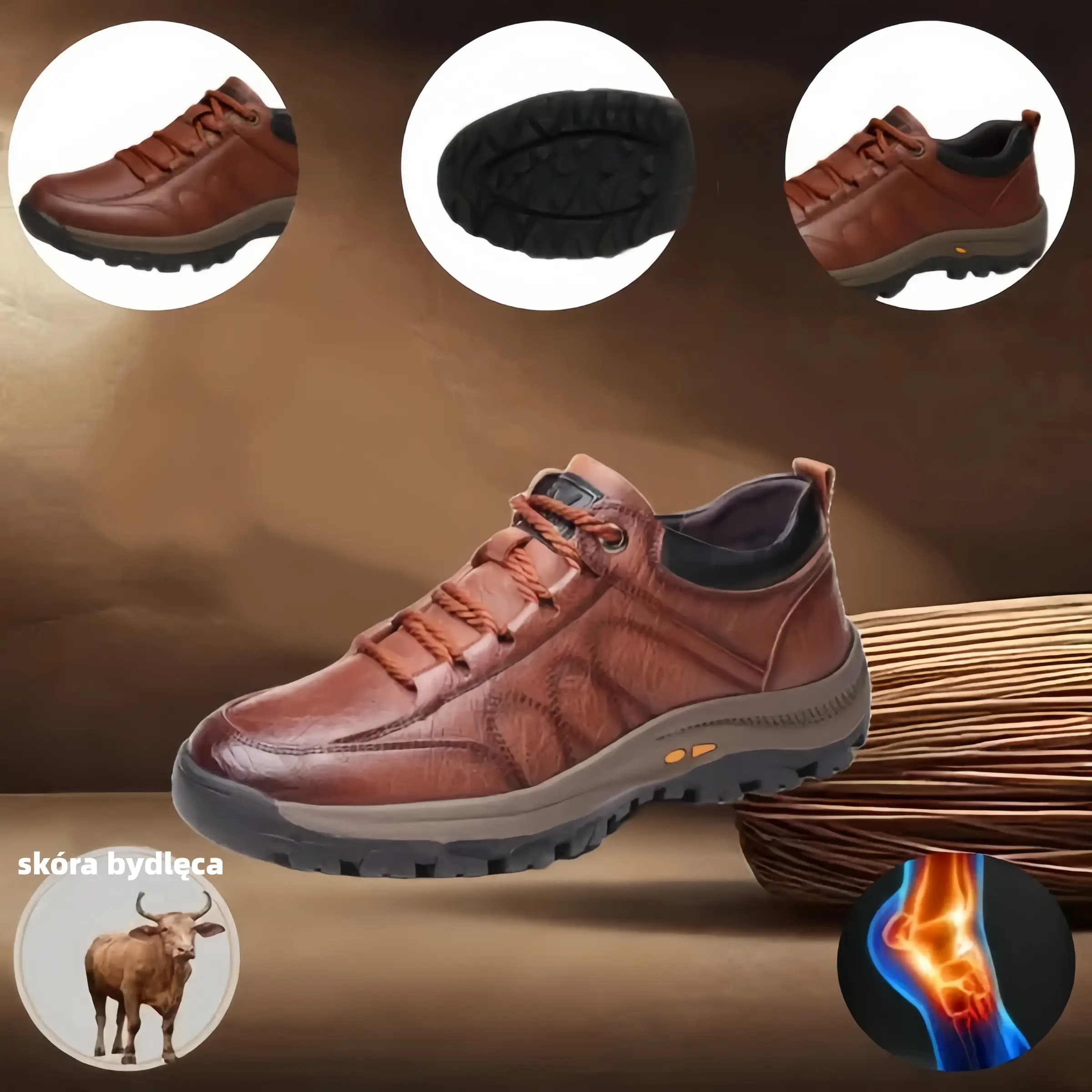 🔴 Ręcznie szyte włoskie buty skórzane ✅ Buty ortopedyczne z obsługą sztucznej inteligencji + wsparcie kostki 🦶 Odpowiednie dla osób z problemami stóp!