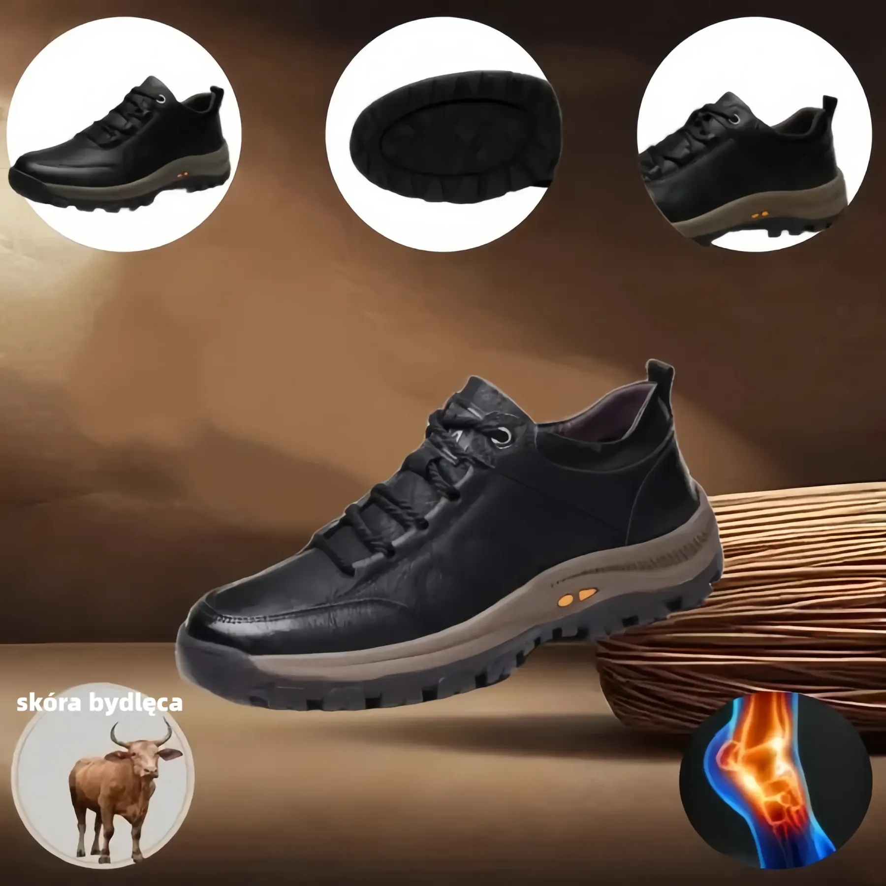 🔴 Ręcznie szyte włoskie buty skórzane ✅ Buty ortopedyczne z obsługą sztucznej inteligencji + wsparcie kostki 🦶 Odpowiednie dla osób z problemami stóp!