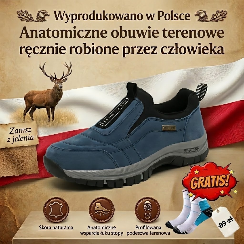 🔥Dzisiejsza oferta specjalna🦌Buty premium ze skóry jeleniej 🦶 Łagodzą ból stóp i zapalenie rozcięgna podeszwowego ✅Wodoodporne, antypoślizgowe, miękkie i wygodne