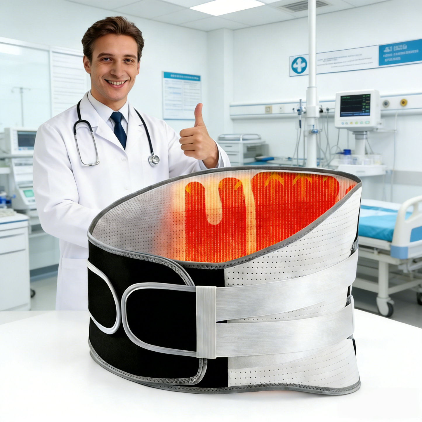 🔥50% taniej – Nie przegap tej okazji   Wsparcie talii – ergonomiczne podparcie lędźwi 🩺 Stabilizacja kręgosłupa | Regulowane dopasowanie | Komfort na co dzień ✨