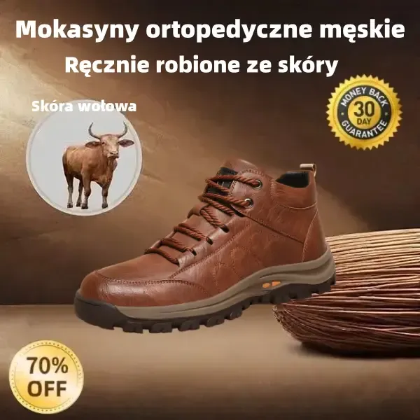 🔴Włoskie skórzane buty szyte ręcznie✅Eleganckie buty ortopedyczne + wsparcie kostki🦶Wygodne i antypoślizgowe (odpowiednie dla osób z problemami stóp!)