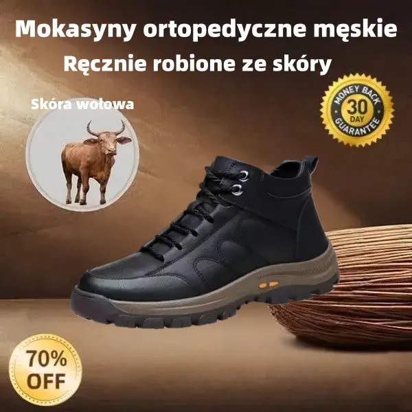 🔴Włoskie skórzane buty szyte ręcznie✅Eleganckie buty ortopedyczne + wsparcie kostki🦶Wygodne i antypoślizgowe (odpowiednie dla osób z problemami stóp!)