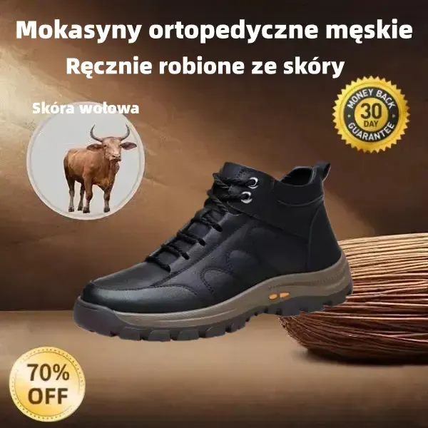 🔴Włoskie skórzane buty szyte ręcznie✅Eleganckie buty ortopedyczne + wsparcie kostki🦶Wygodne i antypoślizgowe (odpowiednie dla osób z problemami stóp!)