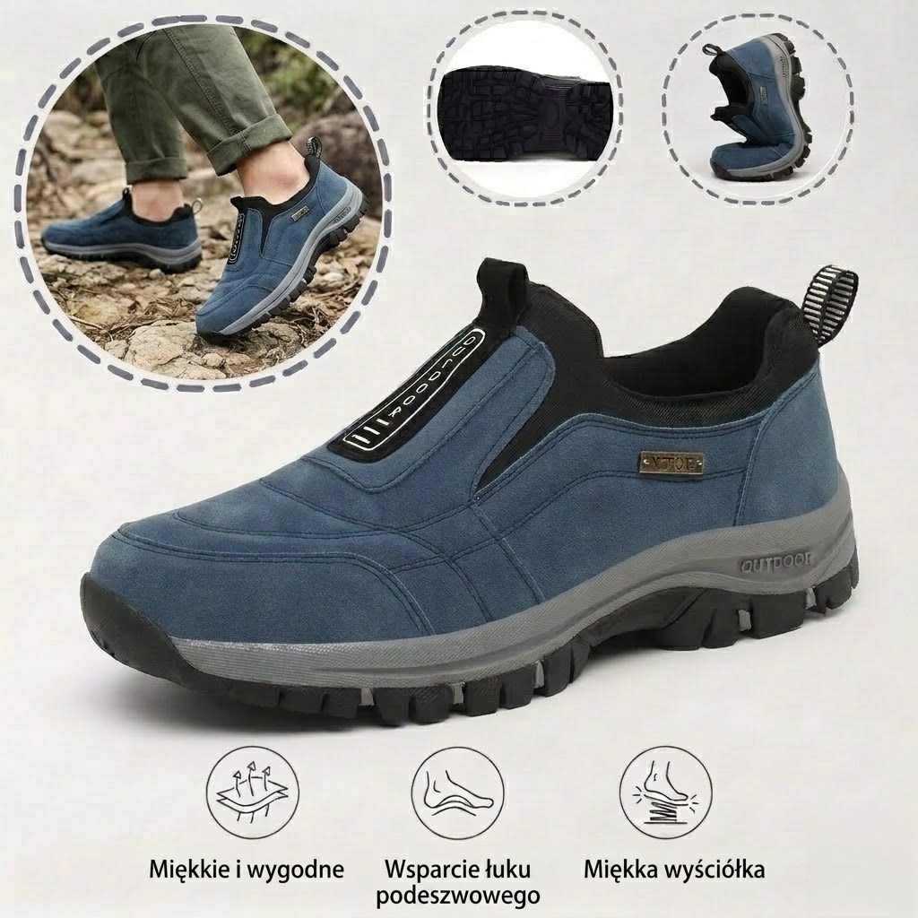 🔥50% zniżki w ofercie specjalnej🦌 Buty z najwyższej jakości skóry jelenia🦶 Ulgę w bólu stóp i zapaleniu powięzi podeszwowej✅ Ręcznie robione✅ Wodoodporne i antypoślizgowe✅ Miękkie i wygodne