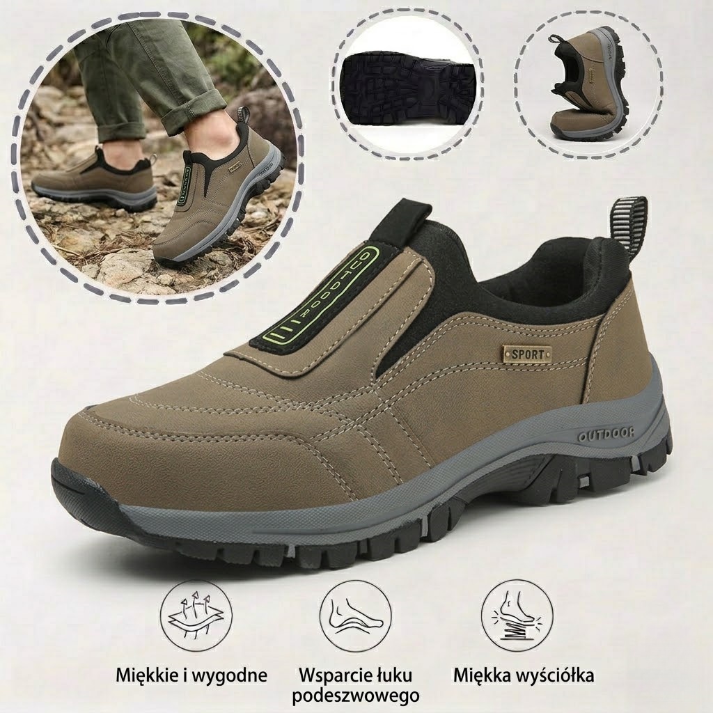 🔥50% zniżki w ofercie specjalnej🦌 Buty z najwyższej jakości skóry jelenia🦶 Ulgę w bólu stóp i zapaleniu powięzi podeszwowej✅ Ręcznie robione✅ Wodoodporne i antypoślizgowe✅ Miękkie i wygodne