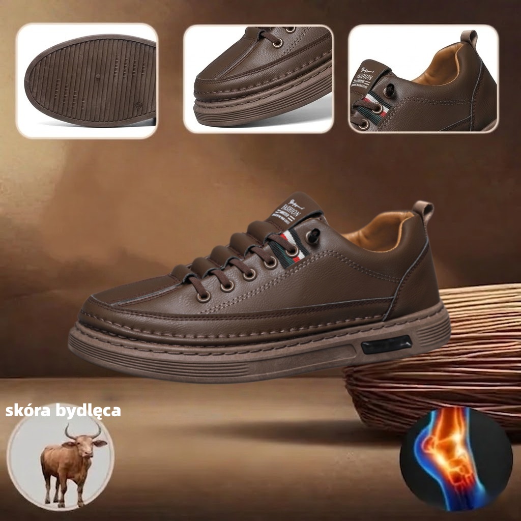 🎁Specjalna oferta rocznicowa – nie przegap!🎁Ortopedyczne buty skórzane premium👞Amortyzacja i redukcja nacisku ✅Stabilność i antypoślizgowość ✅Całodniowy komfort