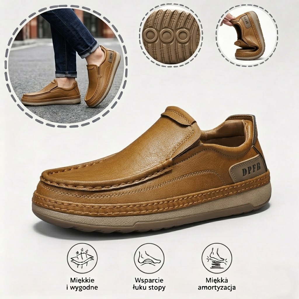 ⏰Oferta specjalna ograniczona czasowo z 60% zniżką🐂Wysokiej jakości skóra bydlęca👞Szyte ręcznie✅Wodoodporne i antypoślizgowe✅Wsparcie łuku stopy✅Wygodne chodzenie