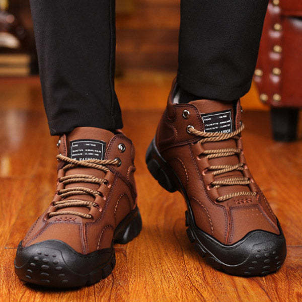 (🔥Ograniczona czasowo zniżka 50% – nie przegap!)⏰ – Miękkie, wygodne i ciepłe skórzane buty w stylu retro✅ (Wsparcie dla stóp – Wodoodporne i wiatroszczelne – Niezbędne na zimę)