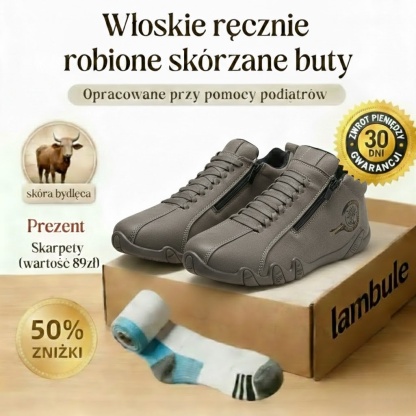 🔥50% ZNIŻKI – nie przegap tej okazji! ⬛ Półbuty męskie wykonane z prawdziwej skóry bydlęcej 🐂 Ciepłe i wygodne ✅ Idealne do wygodnego chodzenia przez cały dzień