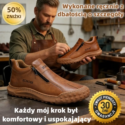 🔥50% zniżki, nie przegap! ⬛ Męskie buty codzienne ze skóry cielęcej 🐂 Ręcznie szyte, ciepłe i wygodne ✅ Nadają się do wygodnego chodzenia przez cały dzień.