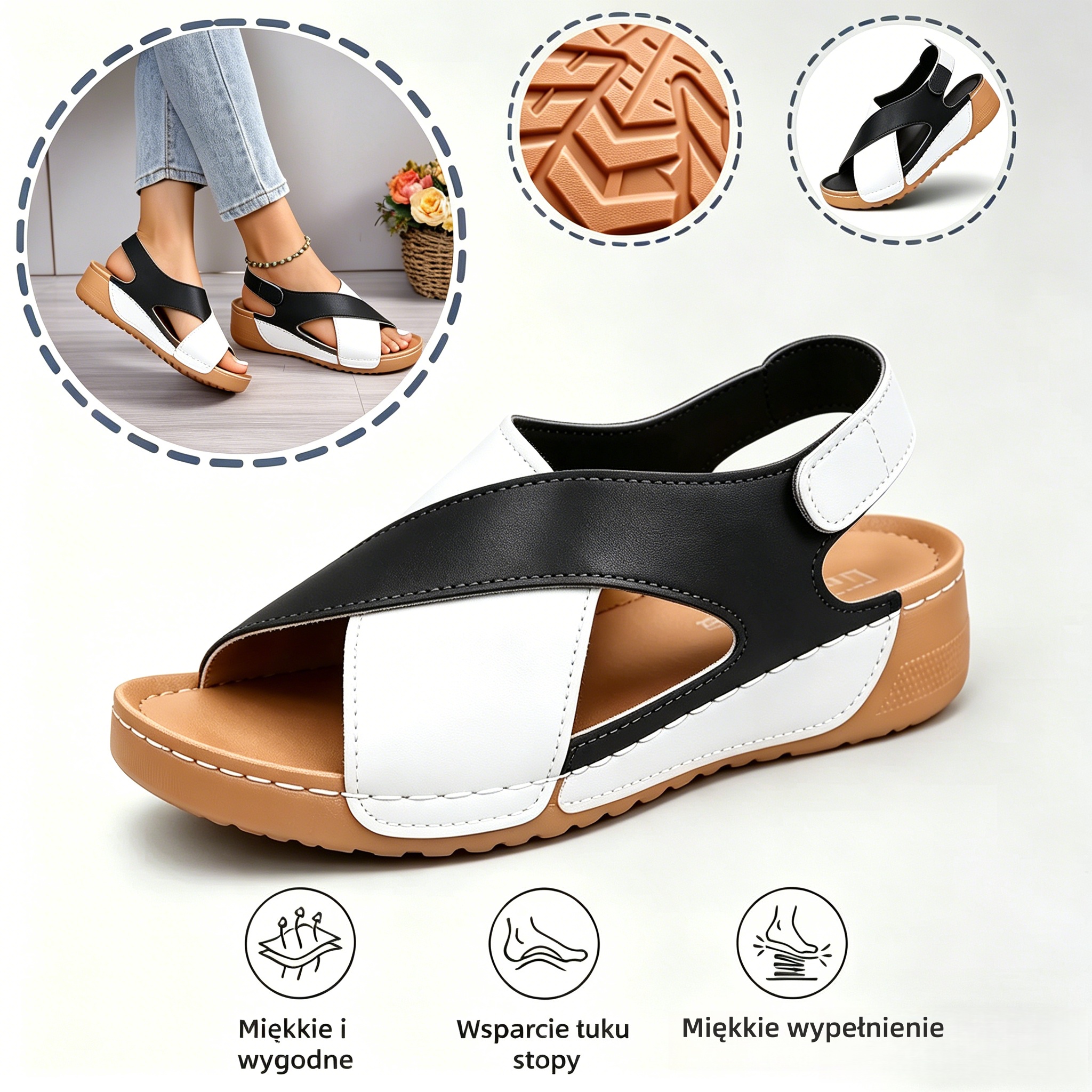 [🎁Dziś połowa ceny - nie przegap tego] Ergonomiczne sandały ortopedyc