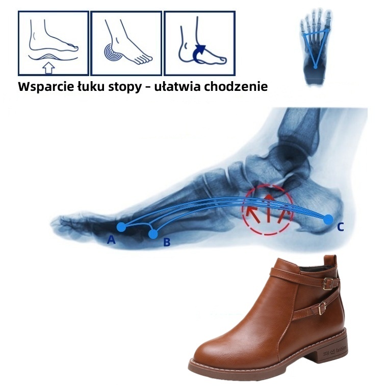 🎁【Dzisiaj połowa ceny - nie przegap】 Ergonomicznie zaprojektowane damskie buty skórzane - skutecznie łagodzą ból podczas chodzenia 👞Dostosowują prawidłową postawę ciała człowieka