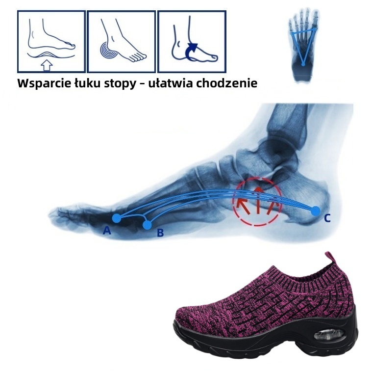 【🔥Dziś połowa ceny - nie przegap】 Ergonomicznie zaprojektowane buty ortopedyczne - konstrukcja z podparciem łuku stopy 👞Łatwo pozbądź się bólu stóp