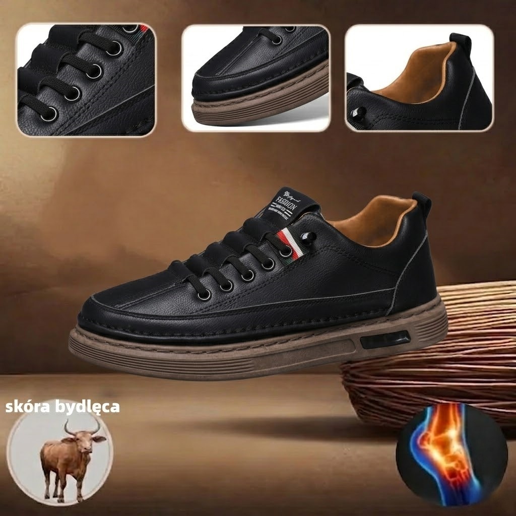 🎁Specjalna oferta rocznicowa – nie przegap!🎁Ortopedyczne buty skórzane premium👞Amortyzacja i redukcja nacisku ✅Stabilność i antypoślizgowość ✅Całodniowy komfort